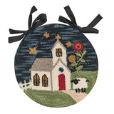 Chapel On The Hill Hooked Chair Pad