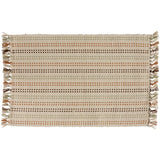 Toffee & Elm Yarn Basketweave Placemats Set of 4 with tassels on a white background