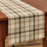 Toffee & Elm Plaid Table Runner 36"