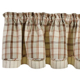 Toffee & Elm Plaid Layered Valance