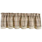 Toffee & Elm Plaid Layered Valance