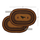 Heirloom Farm Primitive Crow Braided Oval Accent Rug