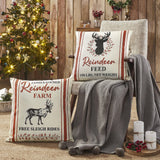 Reindeer Farm Pillow Cover Set of 2