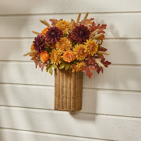 Brinkley Vase Rattan Wall Basket