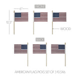 American Flag Picks Set of 3-Lange General Store