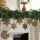 Antique Gold Metal Snowflake Ornament Set of 6-Lange General Store