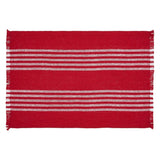Arendal Red Stripe Fringed Placemat Set of 2-Lange General Store
