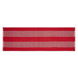 Arendal Red Stripe Fringed Table Runner-Lange General Store