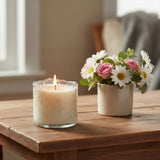Artisan Blown Bubble Glass Tumbler Candle - Clear-Lange General Store