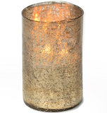 Artisan Matte Gold Bubble Glass Hurricane Hand-Poured Soy Scented Candle