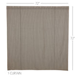Ashlynn Ticking Stripe Shower Curtain-Lange General Store
