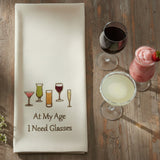 At My Age Need Glasses Dishtowel-Lange General Store