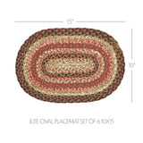Autumn Blaze Braided Oval Placemat - Set of 6