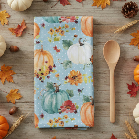 Autumn Joy Pumpkin Toss Terry Towel