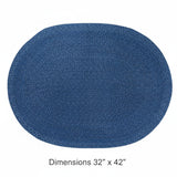 Azure Blue Braided Rug-Lange General Store