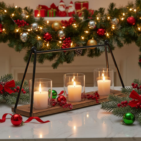 Bar & Loop Candle Centerpiece-Lange General Store