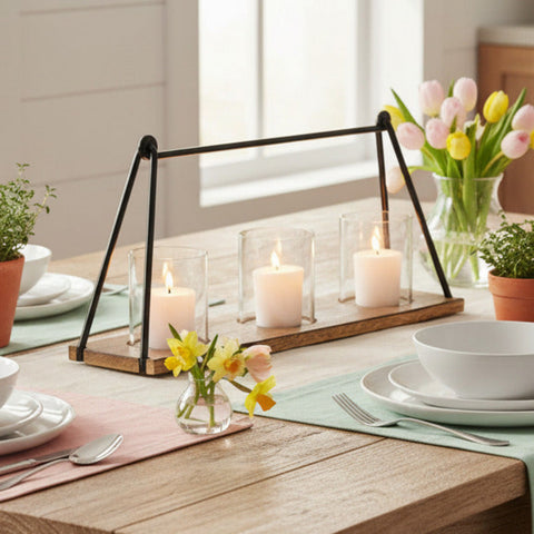 Bar & Loop Candle Centerpiece-Lange General Store