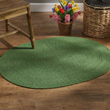 Basil Green Braided Rug-Lange General Store