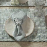 Basketweave Barely Blue Napkins-Lange General Store