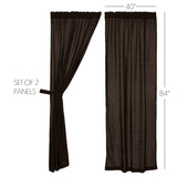 Baxter Burlap Chocolate Panel Curtains