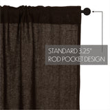 Baxter Burlap Chocolate Panel Curtains