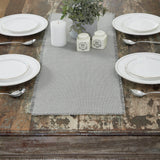 Burlap Dove Grey Fringed Table Runners - Lange General Store