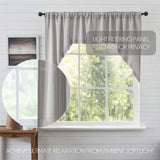 Baxter Burlap Dove Grey Swag Curtains