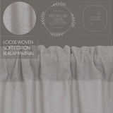 Baxter Burlap Dove Grey Valance-Lange General Store