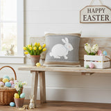 Baxter Burlap Grey Bunny Pillow-Lange General Store