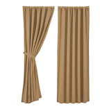 Burlap Natural Blackout Panel Curtain-Lange General Store