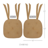 Burlap Natural Chair Pad-Lange General Store