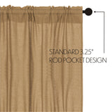 Baxter Burlap Natural Prairie Curtains-Lange General Store