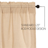 Baxter Burlap Vintage Tier Curtains 24"-Lange General Store