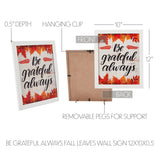 Be Grateful Always Fall Leaves Wall Sign-Lange General Store