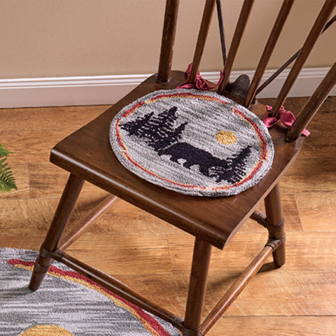 Bear In The Forest Hooked Chair Pad-Lange General Store