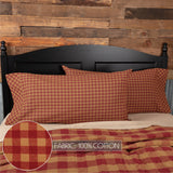 Bedford Burgundy Check Pillow Cases Set
