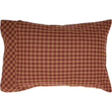 Bedford Burgundy Check Pillow Cases Set
