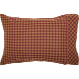 Bedford Burgundy Check Pillow Cases Set