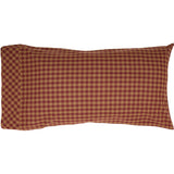 Bedford Burgundy Check Pillow Cases Set