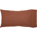 Bedford Burgundy Check Pillow Cases Set