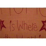 Bedford Burgundy Star Home Pillow-Lange General Store