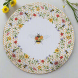 Bee Floral Braided Placemat-Lange General Store