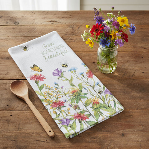 Bee Floral Grow Something Terry Towel-Lange General Store