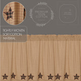 Bingley Star Applique Star Panel Curtains-Lange General Store