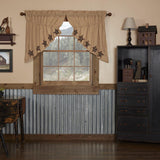 Bingham Star Applique Star Prairie Swag Curtains-Lange General Store