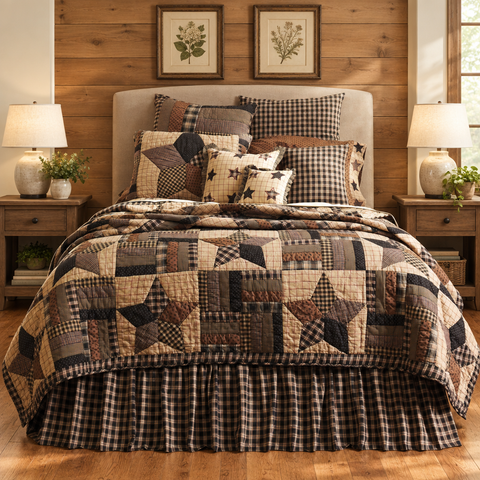 Bingley Star Quilt front-facing lifestyle image