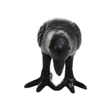 Black Metal Crow Statue Decorative Raven Figurine-Lange General Store