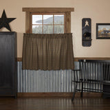 Black Check Tier Curtains 36"-Lange General Store