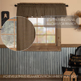 Black Check Valance-Lange General Store