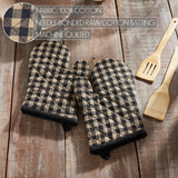 Black Check Oven Mitt Set of 2-Lange General Store